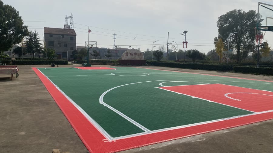 孝感市运动场地整体建设拼装运动地板工程案例