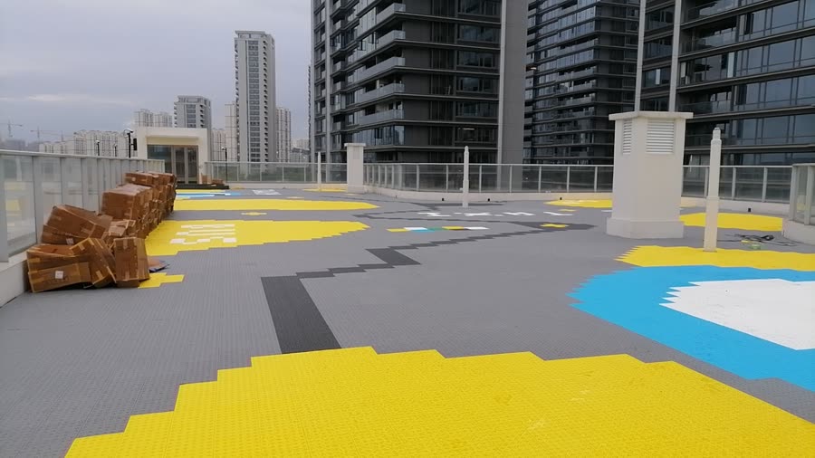 宁波晓风印月运动场地整体建设拼装运动地板工程案例