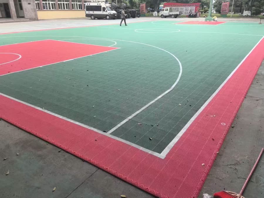 揭阳武警部队训练场地整体建设拼装运动地板工程案例