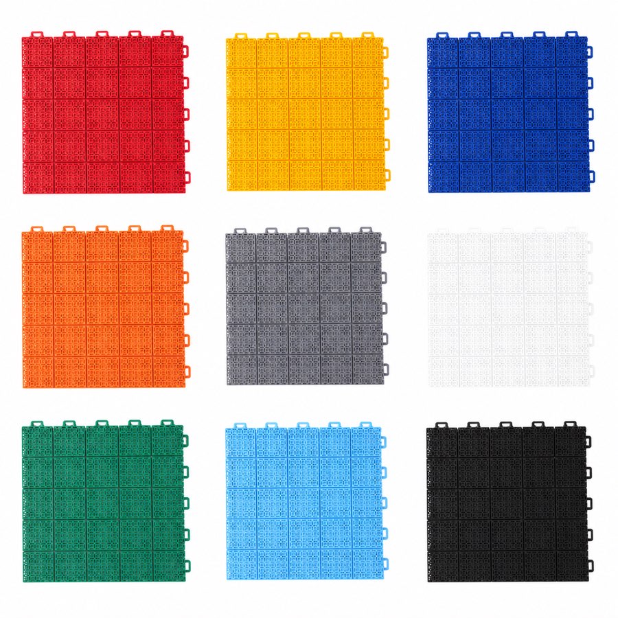 安耐康 ANK6 拼装运动地板 9 种标准配色实拍 · AnchorCare ANK6 interlocking modular court tile in 9 standard colors